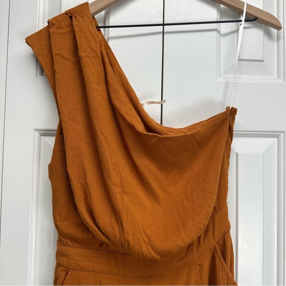 Free People Avery Jumpsuit One Shoulder Wide Leg Size 6 - Picture 4 of 13